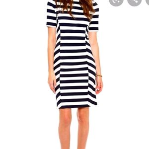 Tory burch augusta dress ivory and navy